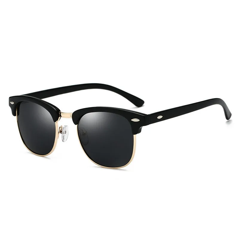 Factory Hot Sale Metal Frame sunglasses Men Women Color Filter Polarized Sports Sunglasses half frame mens vintage sunglasses