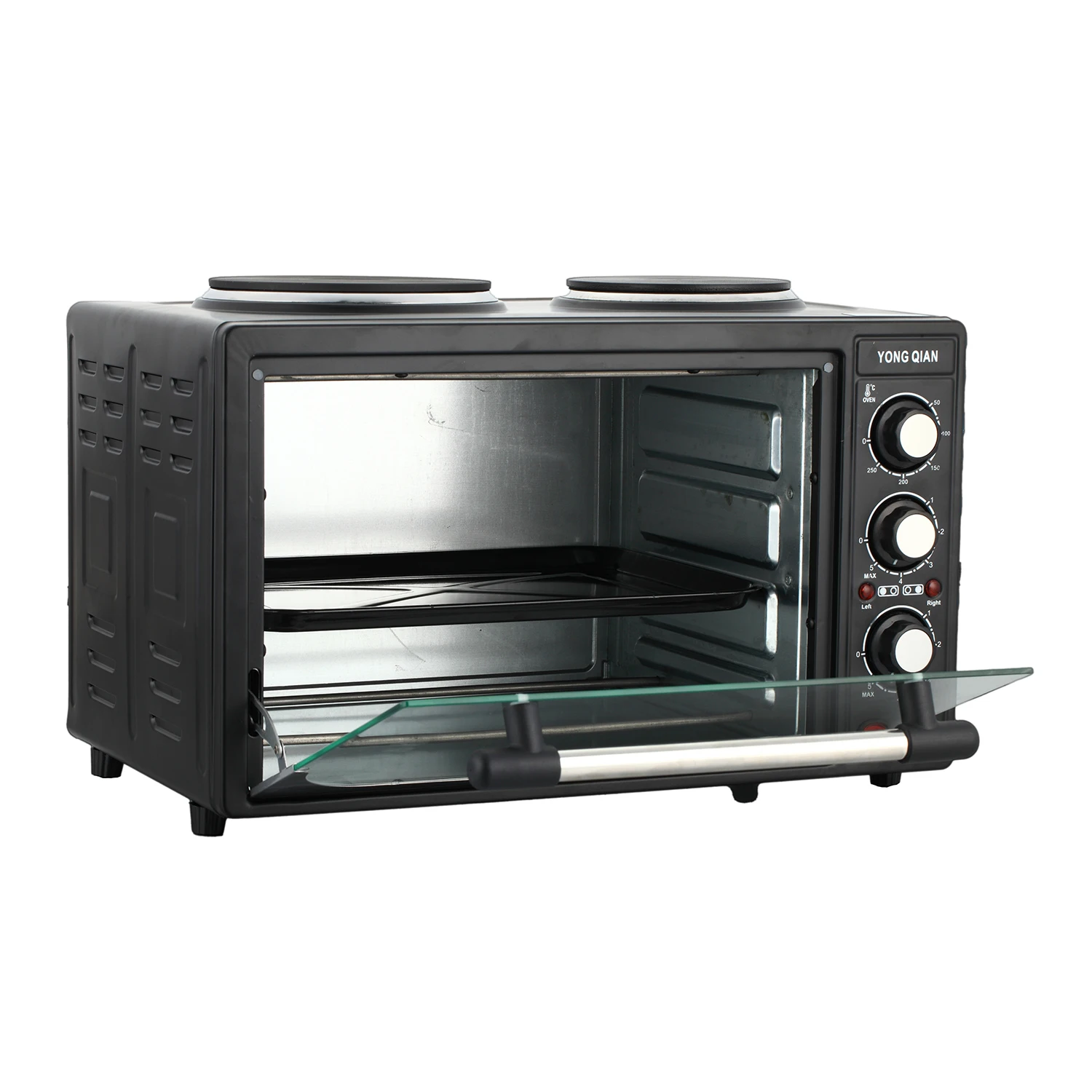 Professional Baking Use Kitchen Appliance Mini Electric Toaster Oven With Two Hot Plate