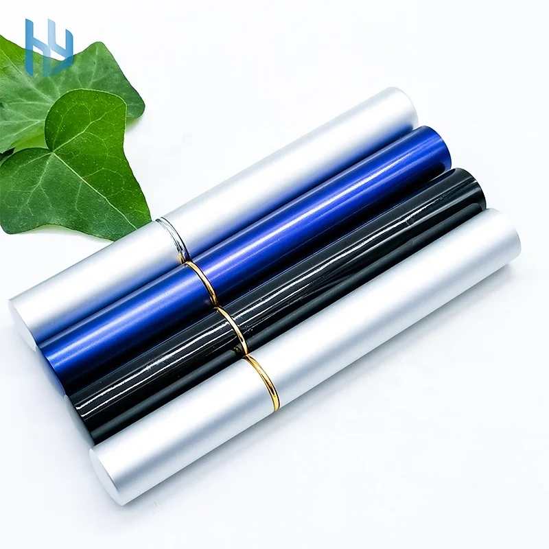 2021 new product 4 color Round  Metal Aluminum Makeup Packaging Empty liquid Eyeliner Tube Container