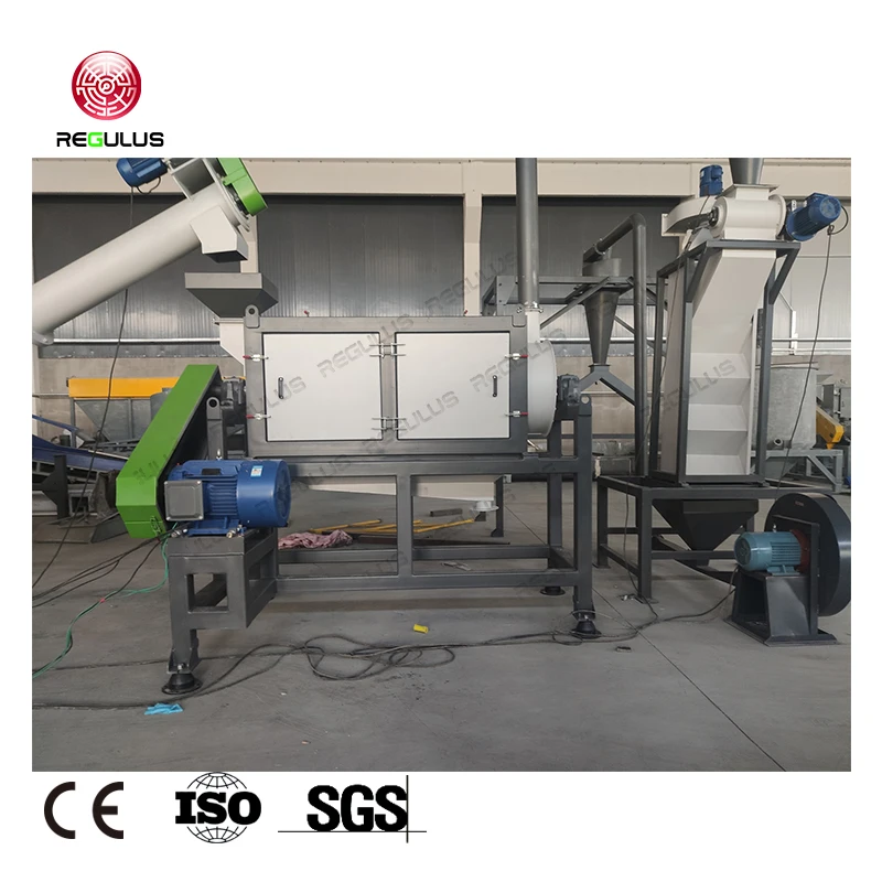 High Productivity 1000kg/h PET Bottles Crushing Washing Line Plastics Bottles Washing Drying Line