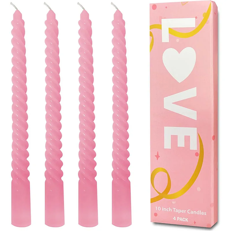 Merry Christmas Hot Sale Spiral Candle Twisted Candle Custom Household WeddingTapered Thread Candle