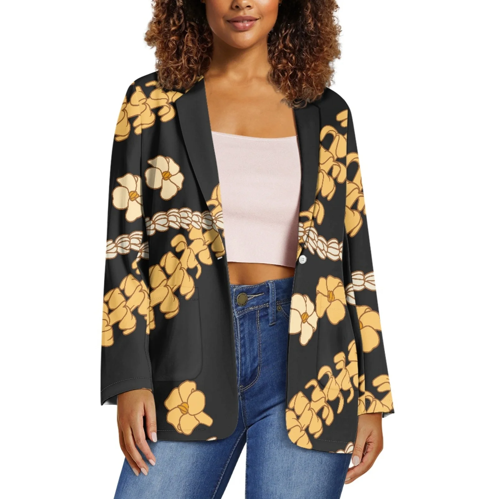 Hawaiian New Design Stylish And Sophisticated Palaka Hawaii Ladies Casual Blazer Very Suitable For Work And Business Gatherings