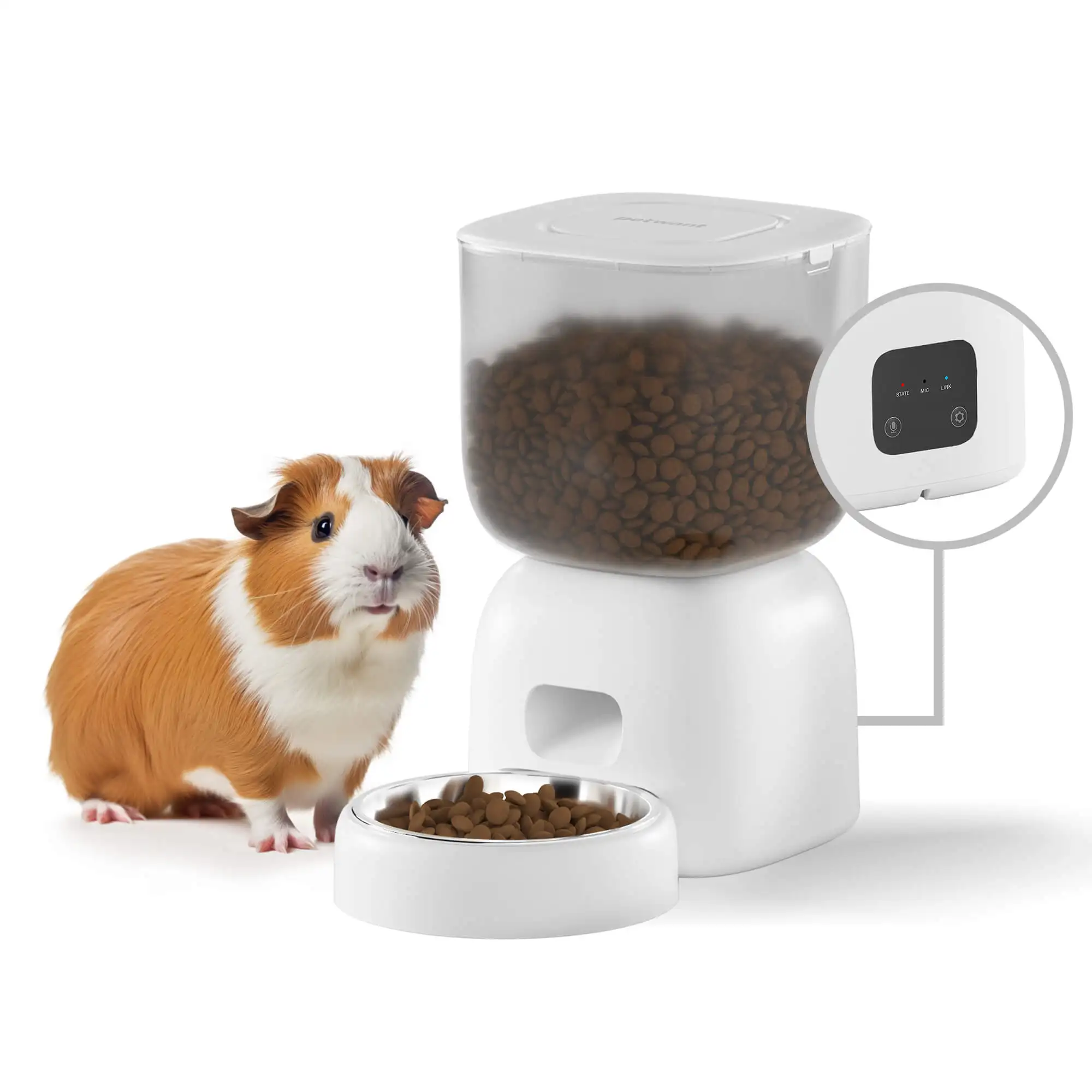 DRH Low Price Wholesale 3L Stainless Steel Pet Bowl Pet Cat Dog Wifi Automatic Smart Pet Feeder
