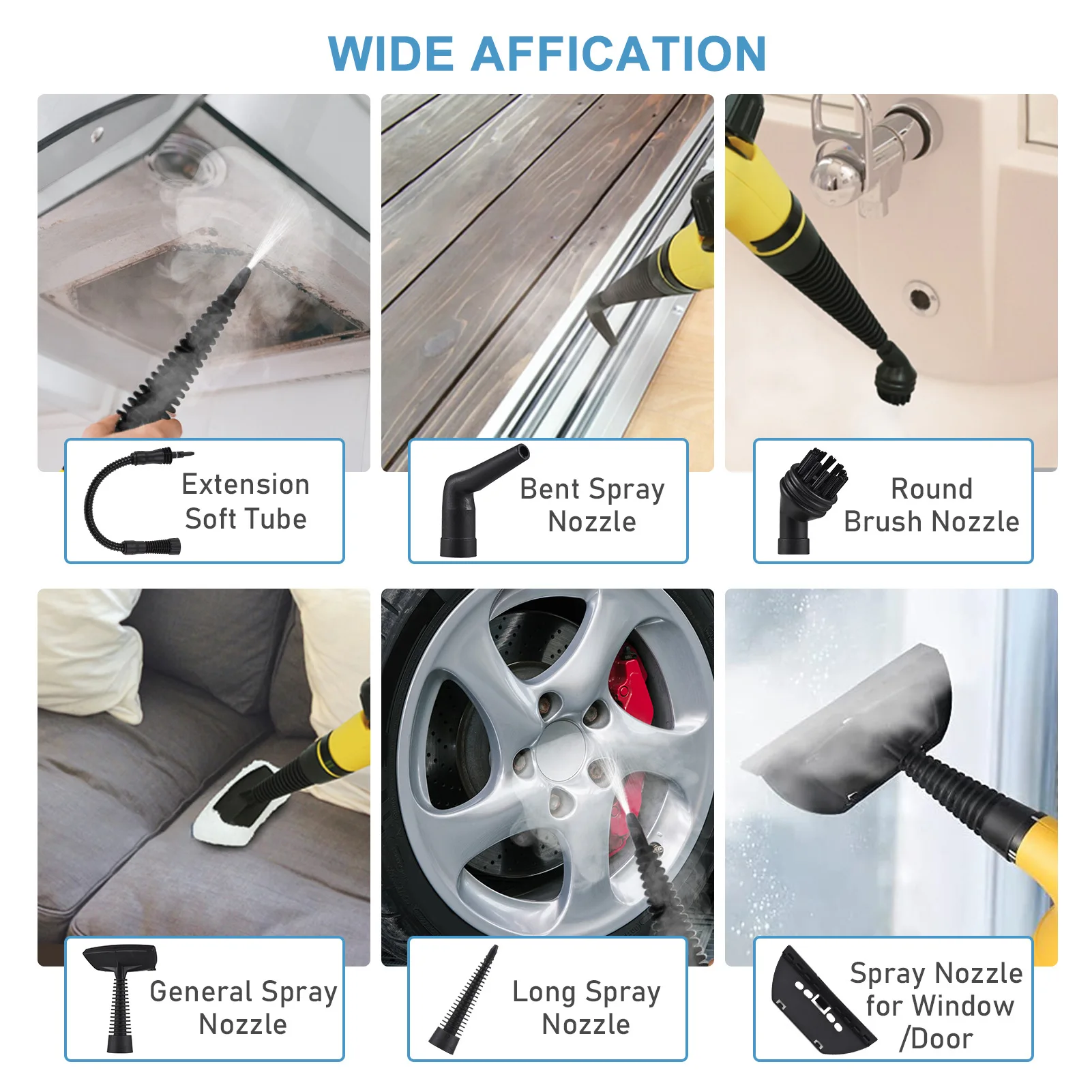 New 5 in 1 High Pressure Steam Cleaning Machine for Carpet Curtains Fabric Sofa