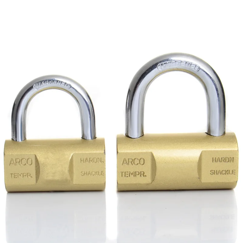 YH9182 Hammer shaped solid brass padlock