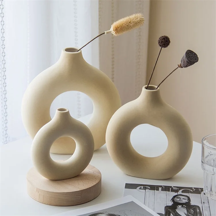 Home Decor Nordic Bouquet Wedding Decoration Porcelain Vases Artificial Plants Ceramic Flower Vases