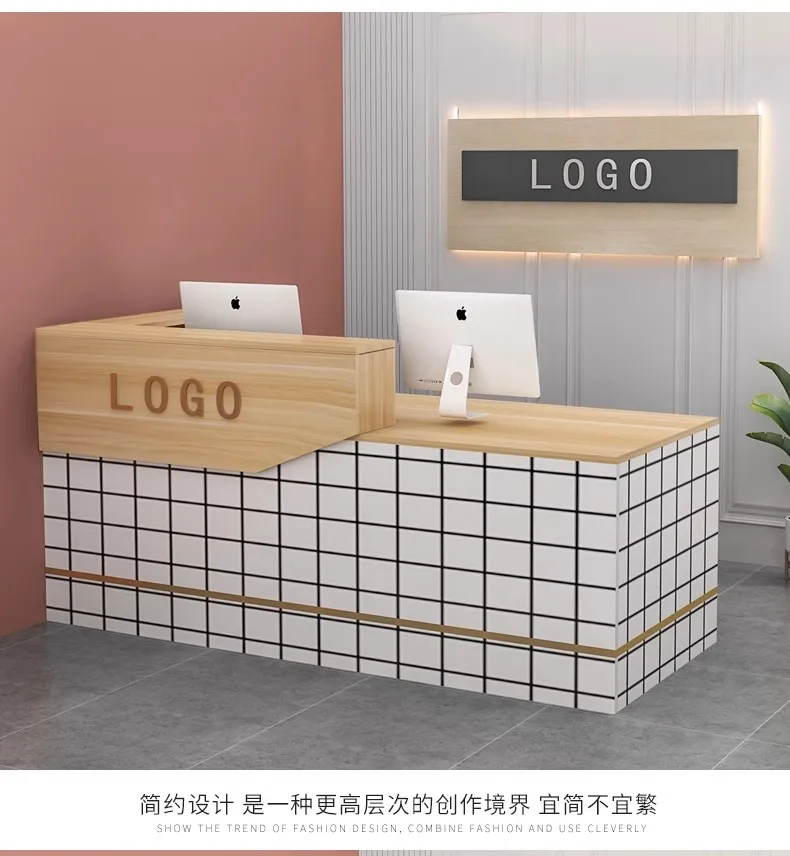 Cashier shop small bar table simple modern clothing supermarket beauty salon company reception desk