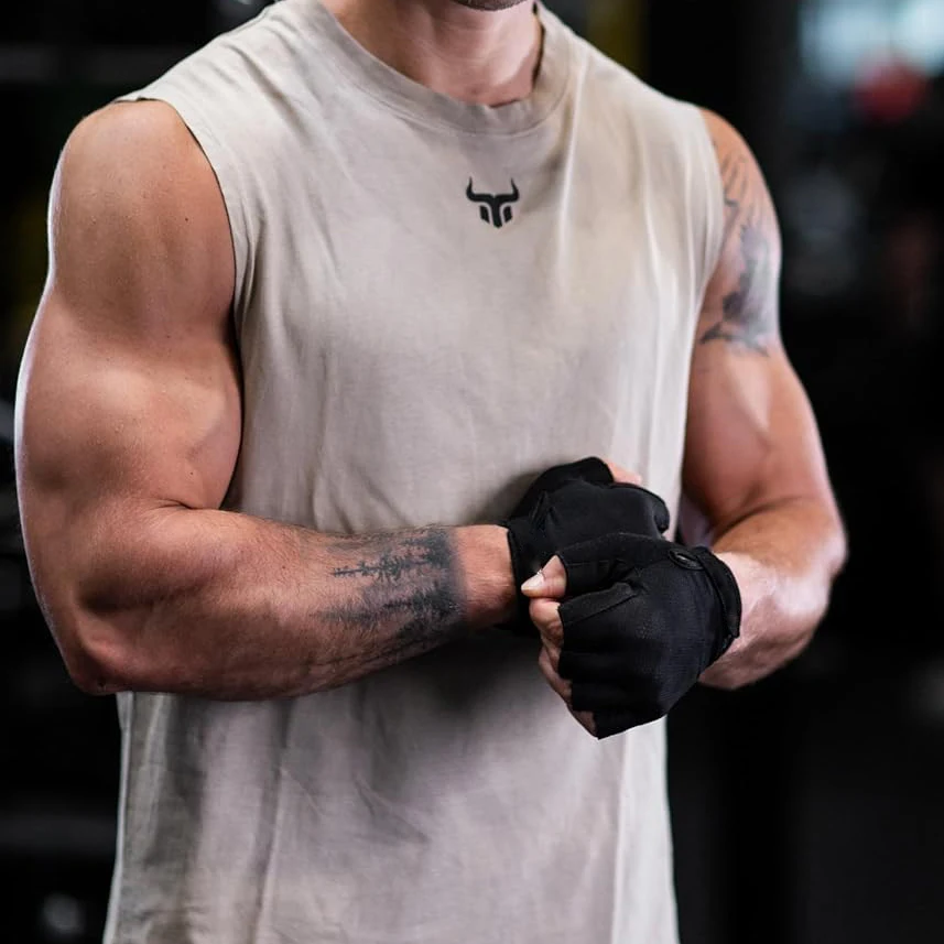 2024 Padded Workout Gloves Fingerless Gym Fitness Gloves Weight Lifting Pull-ups Pushups Training Full Palm Protection Exercise