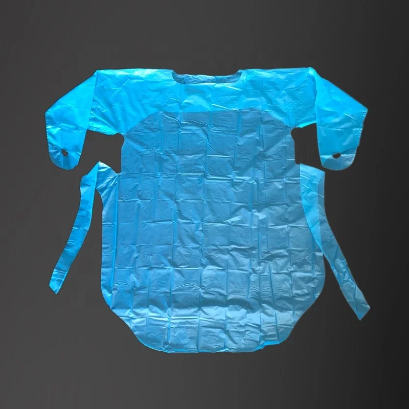 Best selling Wholesale Laboratory Dental Operation Disposable Sterile individual packaging CPE Gowns with Thumb up