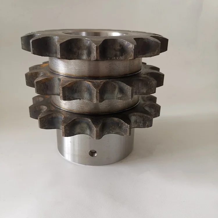C45 triplex  three rows of chain roller sprockets