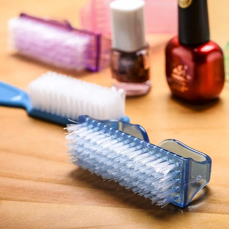 Hot sale small nail cleaning brush set makeup tools plastic nail manicure brush