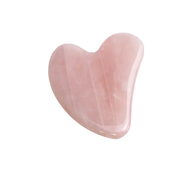 
In stock! 100% natural rose quartz jade roller gua sha sets wholesale 