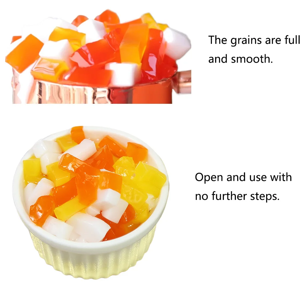 Colorful Coconut Jelly For Beverage Drink  Dessert Bubble Tea  2.5kg Bubble Tea Ingredients Coconut Jelly Milk Tea Raw Material