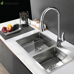 Deepss Cheap Kitchens Tap Taps Zinc Alloy Design Deck-Mounted Put Out Sink Faucet Kitchen Mixer