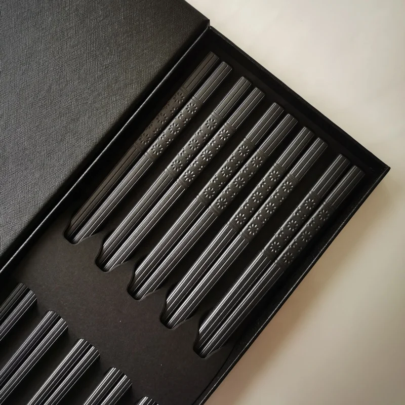 Chopsticks Manufacture Supply 2021Amazon Hot Selling 9 1/2 inch Japanese Modern Sustainable Chopsticks Set / Reusable Chopsticks