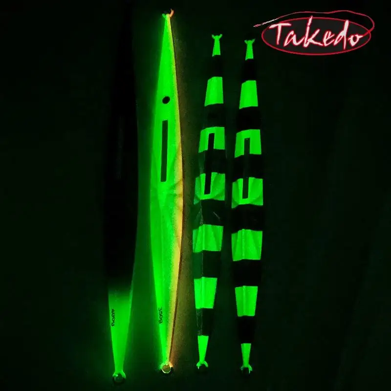 TAKEDO JY31 400g 27.5cm  Lead Metal Jig Deep Sea Fast Sinking Speed Fall Bait Luminous Slow Jigging Fishing Lures