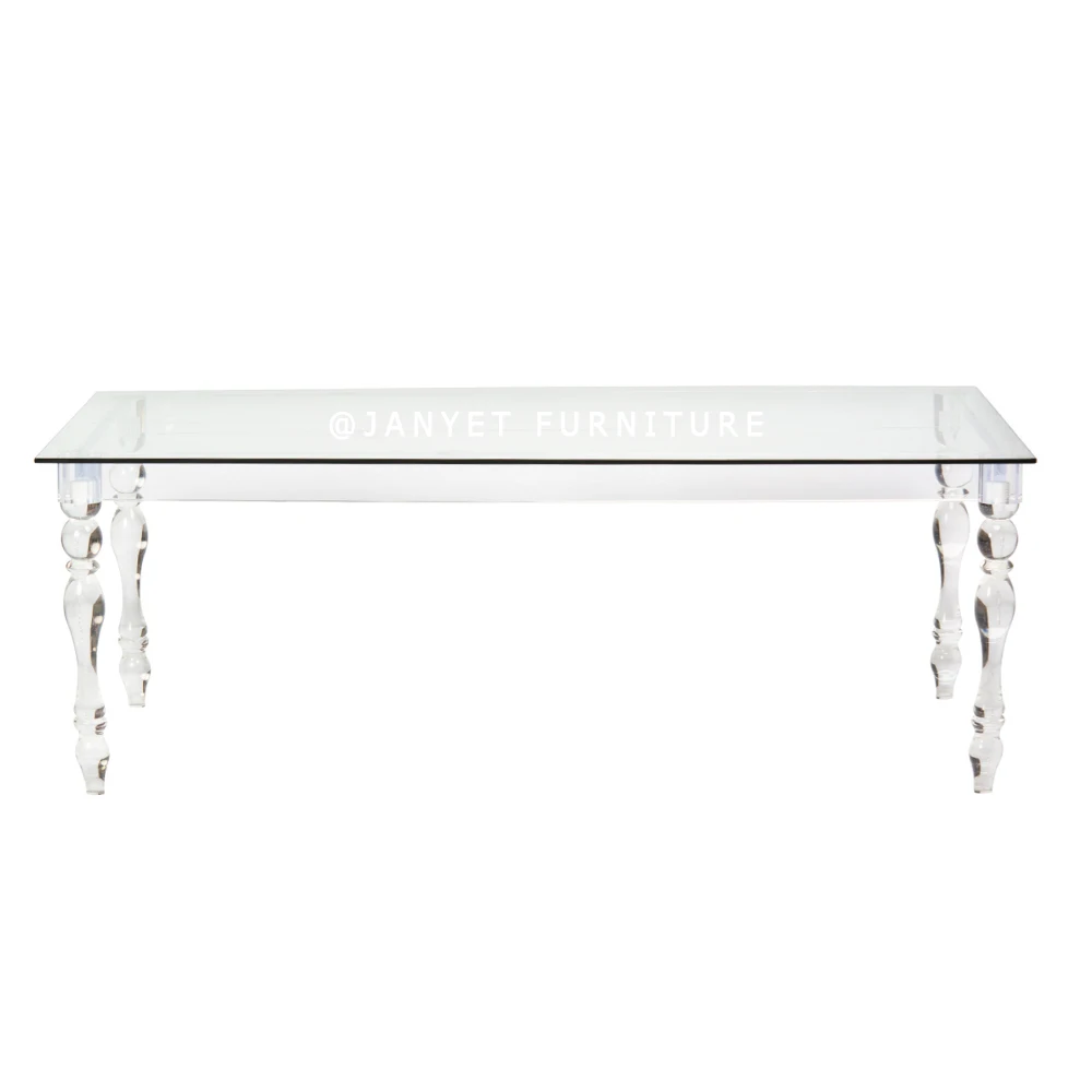 Wholesale Exclusive Wedding Clear Acrylic Sweetheart Transparent Table for Event