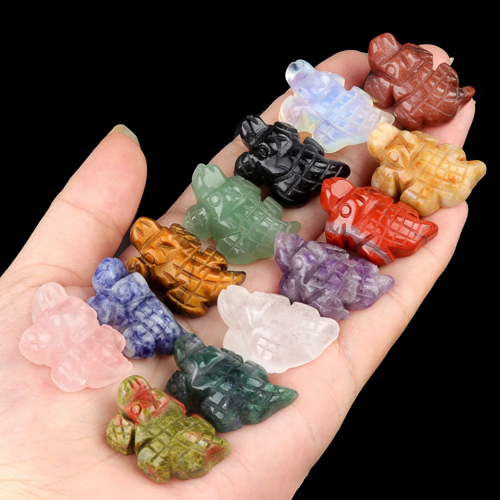 1in mini crocodile amethyst agate jade carving animal landscaping crafts supply