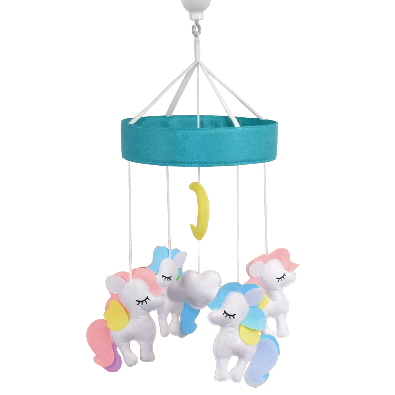 Лидер продаж, мобиль для детской кроватки, войлочный подвесной мобиль, игрушки для детской кроватки, музыкальная вешалка для детской кроватки