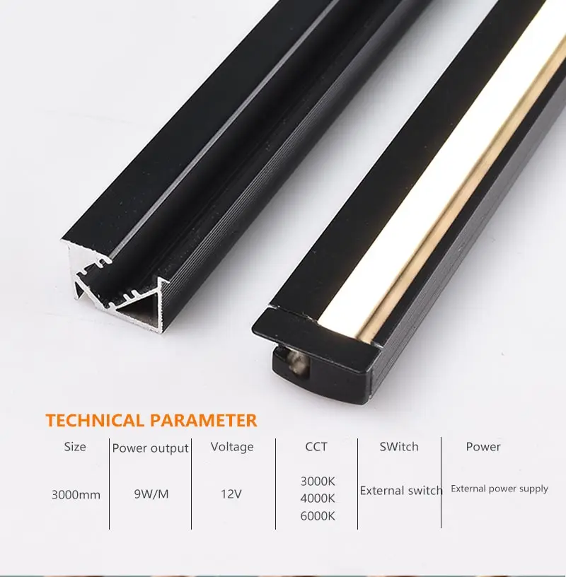 19002 Indoor Home Led Strip Aluminum Profile Linear Lamp Wardrobe Light Motion Sensor Closet Embedded Led Cabinet Lights