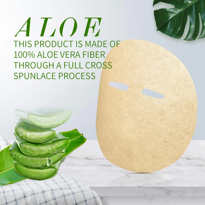 30gsm Spunlace Fabric 100% Aloe Fiber Aloe Vera Facial Face Mask  Smooth And Soft  Skin Care Aloe Vera Fabrics