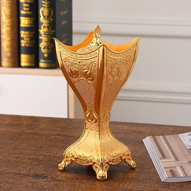 metal charcoal european incense burner church supplier orthodox gold plating incense burner for home decor