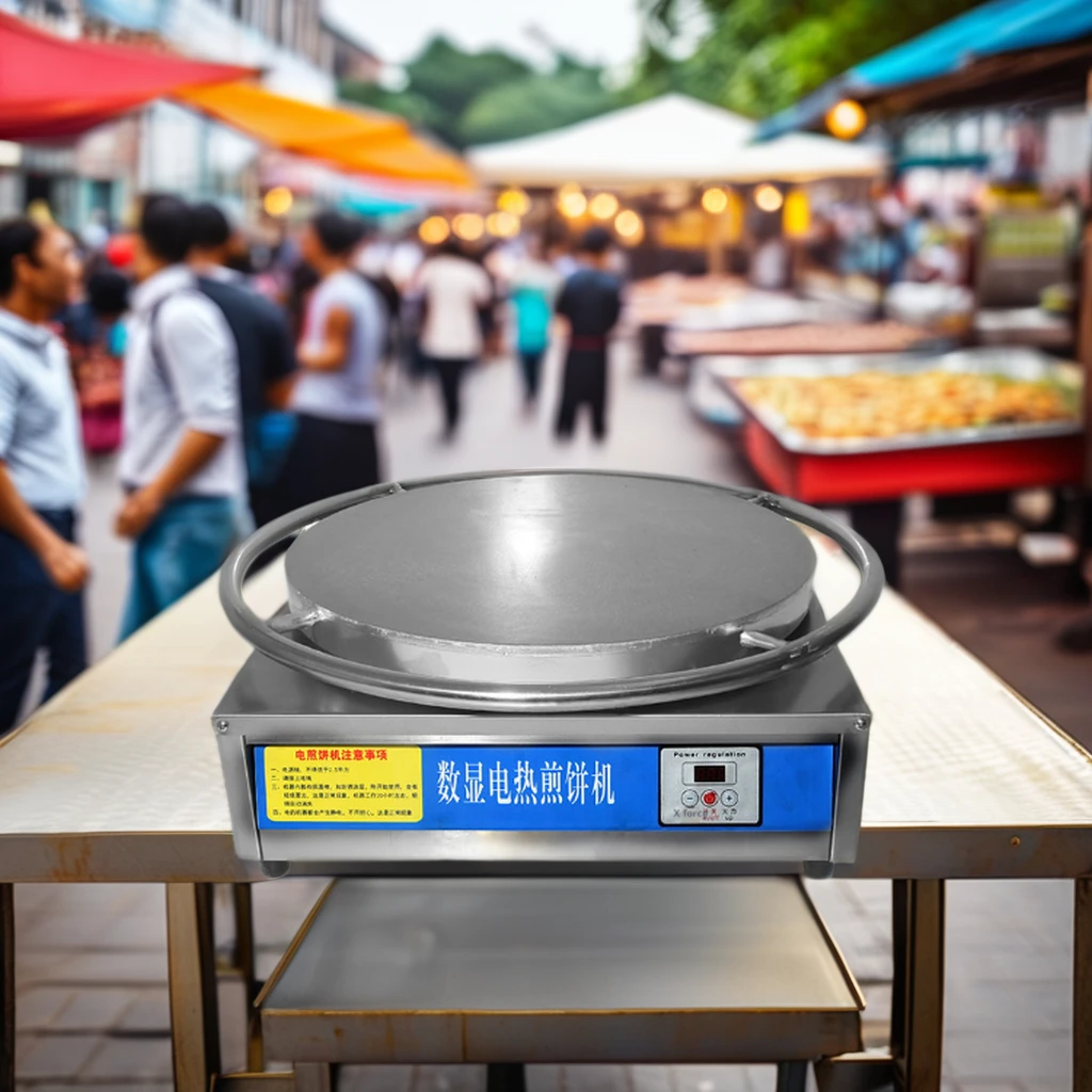 Multifunctional 220V Pancake Machine with Stand High Productivity & Crepe Retail and Food Shop Manufacturing