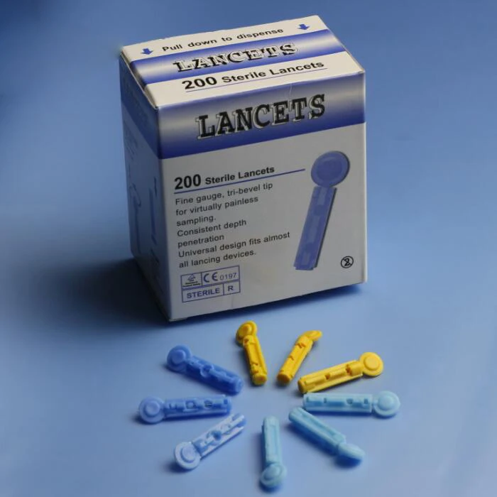 Disposable safety twist plastic stainless steel 28G 30G sterilance blood lancet