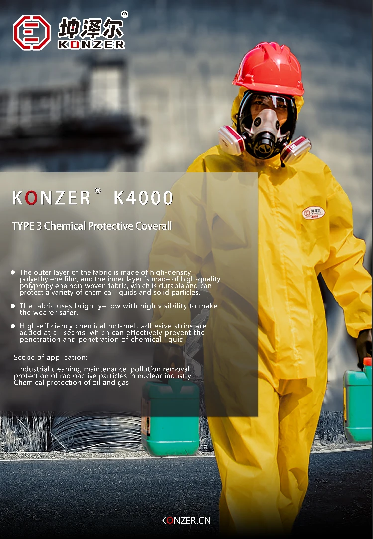 OEM PPE TYPE 4 3 Labor Protection Equipment Ppe Protection Suit Disposable Protective Clothing