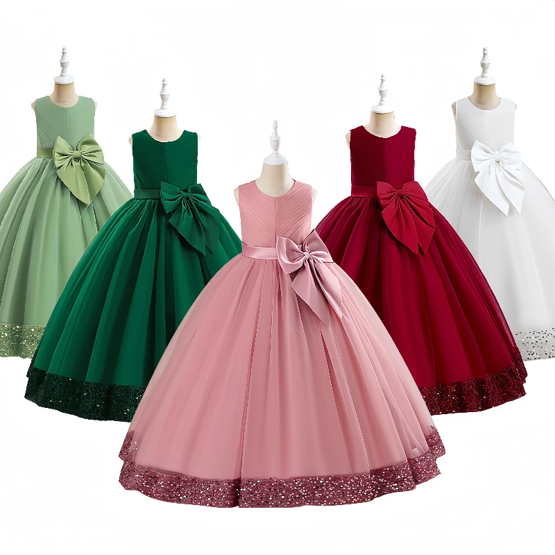 toddlers frocks party baby wear children latest dress style flower girl dresses wedding kids dress for kids 2-10