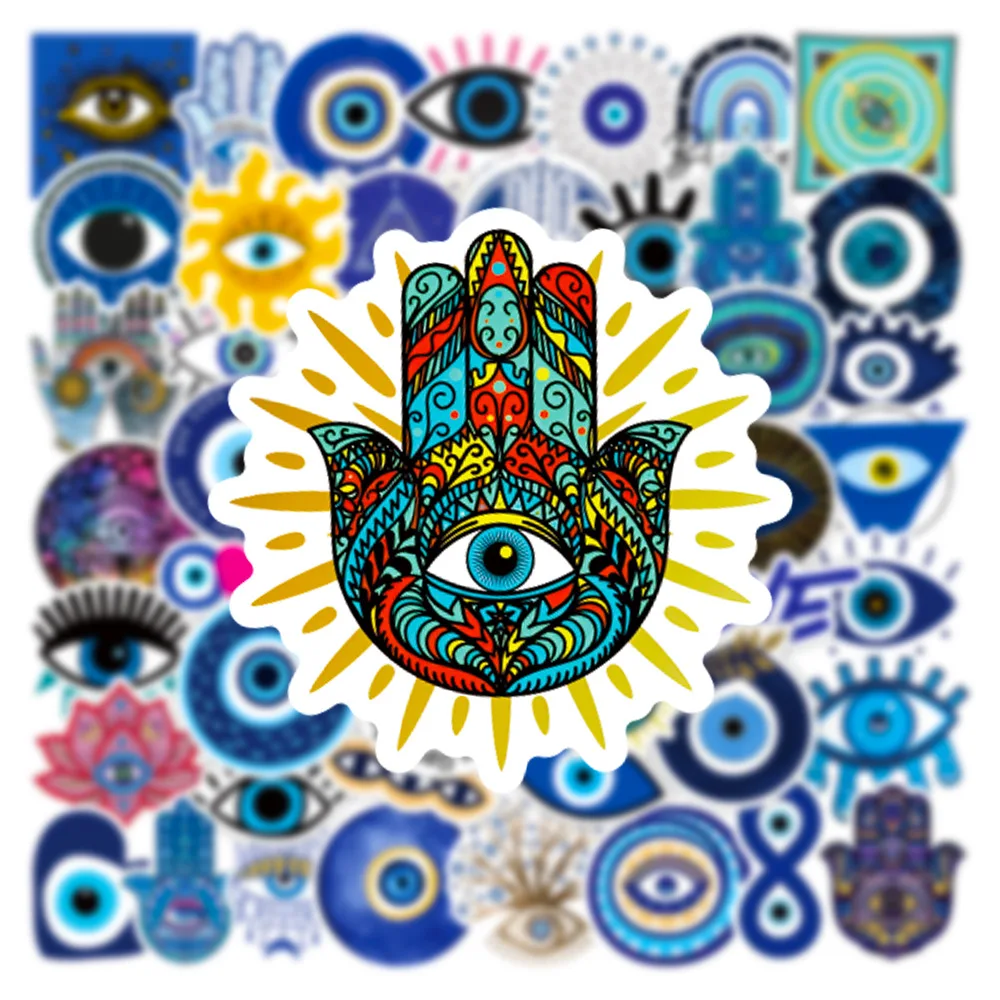 Cartoon Turkish Evil Eye Stickers Aesthetic Decals Decoration DIY Phone Notebook Laptop Cool Gothic Graffiti Sticker