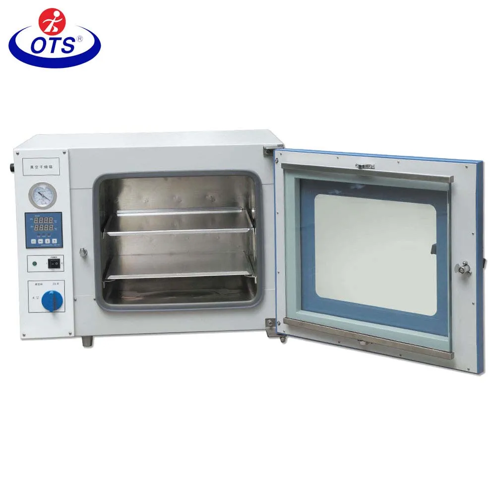 small laboratory stainless steel high temp drying vacuum dryer oven with vacuum pump