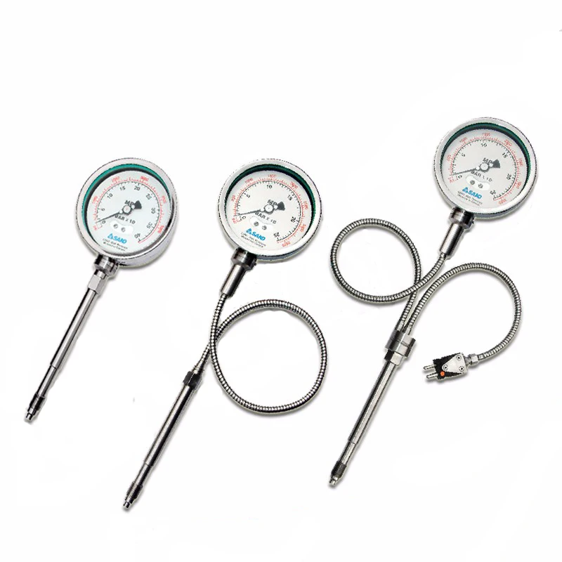 Built-in transmitter high temperature melt pressure gauge
