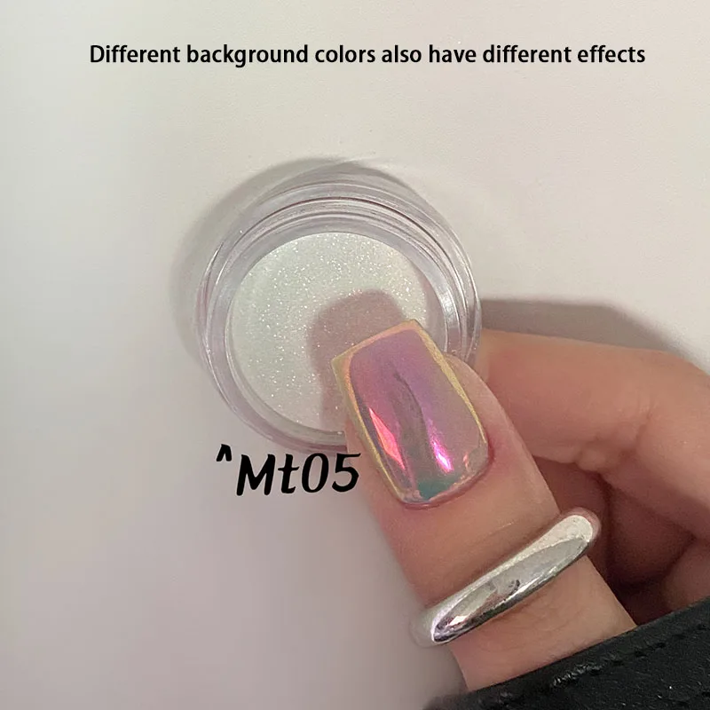 High Quality chrome powder Shiny Aurora Nail Glitter for DIY Nail Art Nail Moonlight Powder  supplier