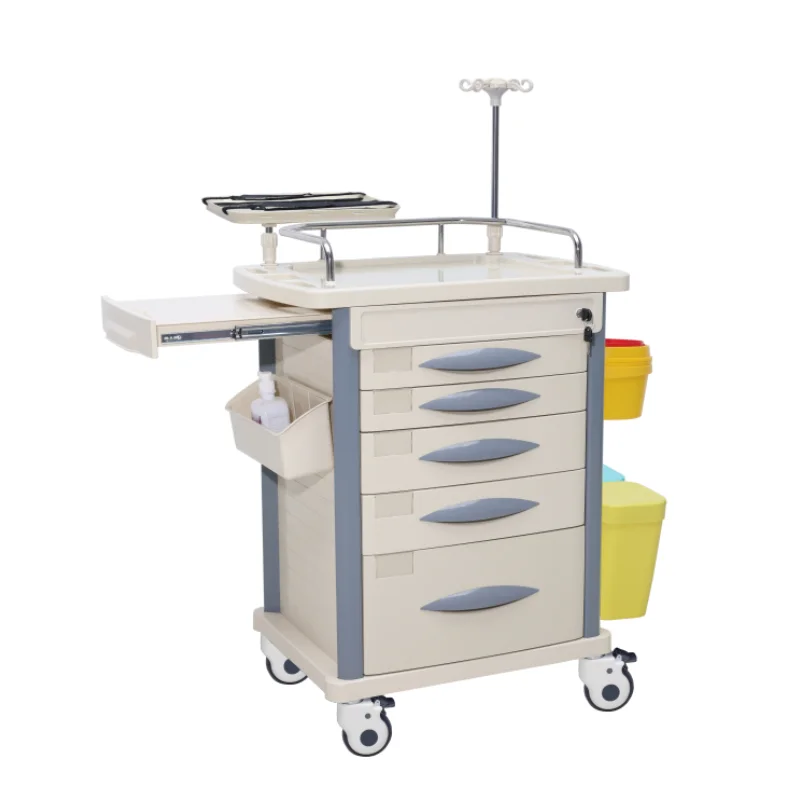 Медицинская передвижная медицинская тележка с замком