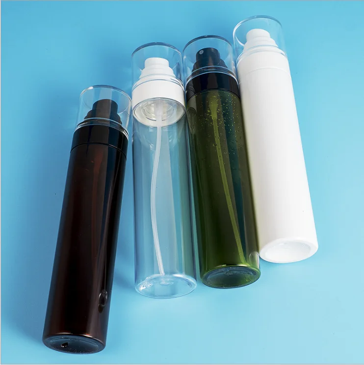 Empty cosmetics container 50ml 80ml 100ml transparent  thick wall plastic spray bottle