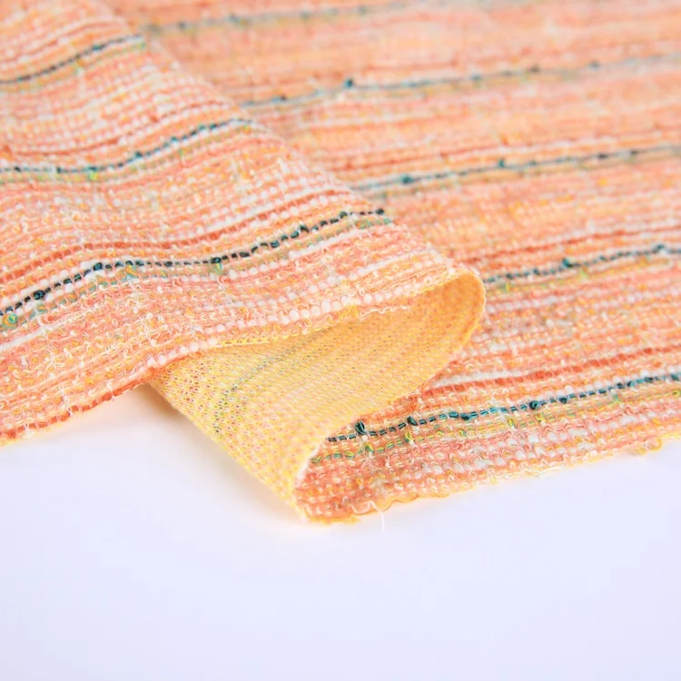 TC полиэстер хлопок Металлик Материал пряжа краситель люрекс полосатый вязаный жаккард роскошный бренд ткань для весенней женской одежды