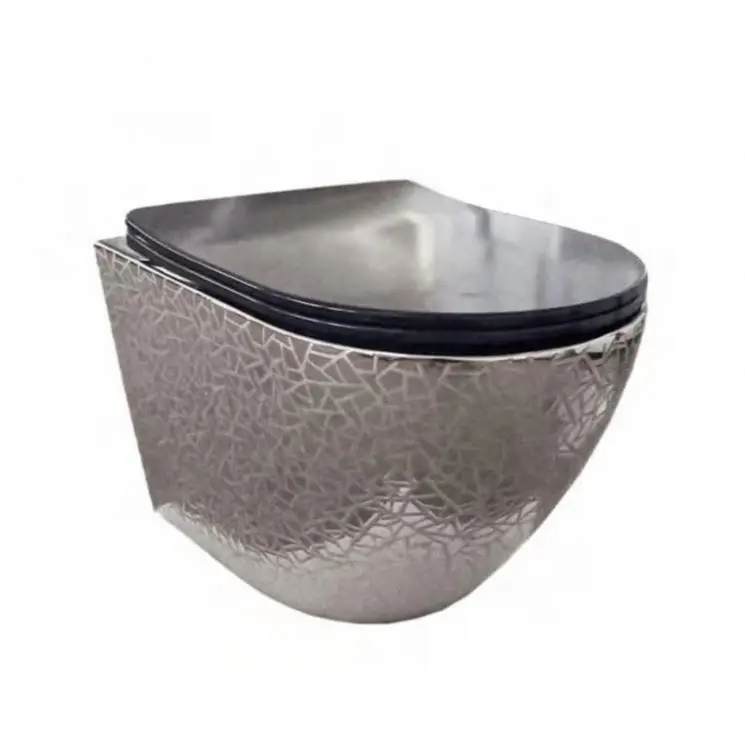 bathroom black with gold color brown toilet accessories set ceramic pattern modern black wall hung toilet