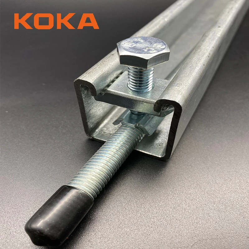 Strut channel seismic bracing fittings of V threaded rod stiffener