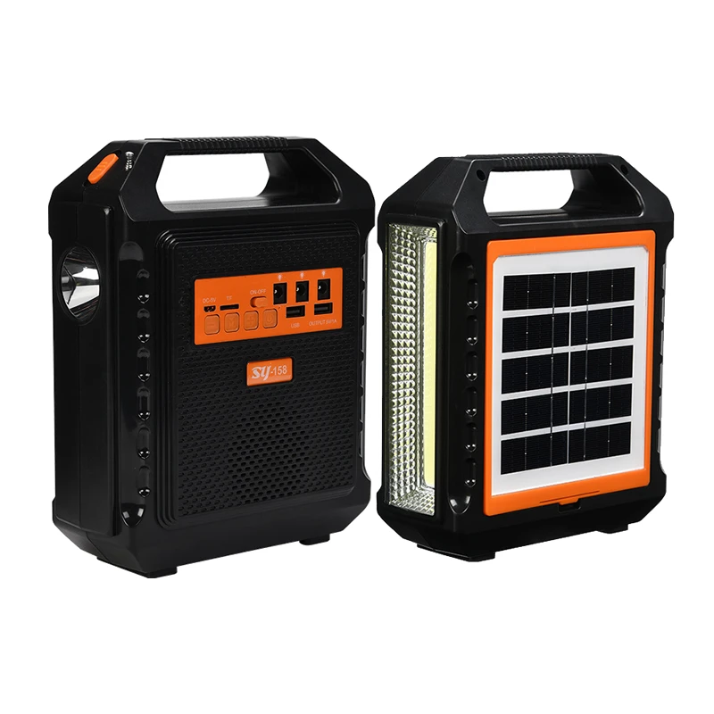Hot Sale SY158 Portable Solar Lighting Outdoor Solar Wireless Speaker Light with Torch Radio
