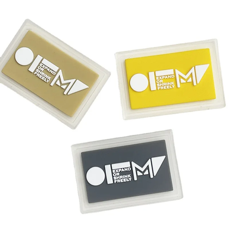 Rubber Patch Label Wholesale Design Black Rubber Patch Custom Embossed PVC Clothing Labels