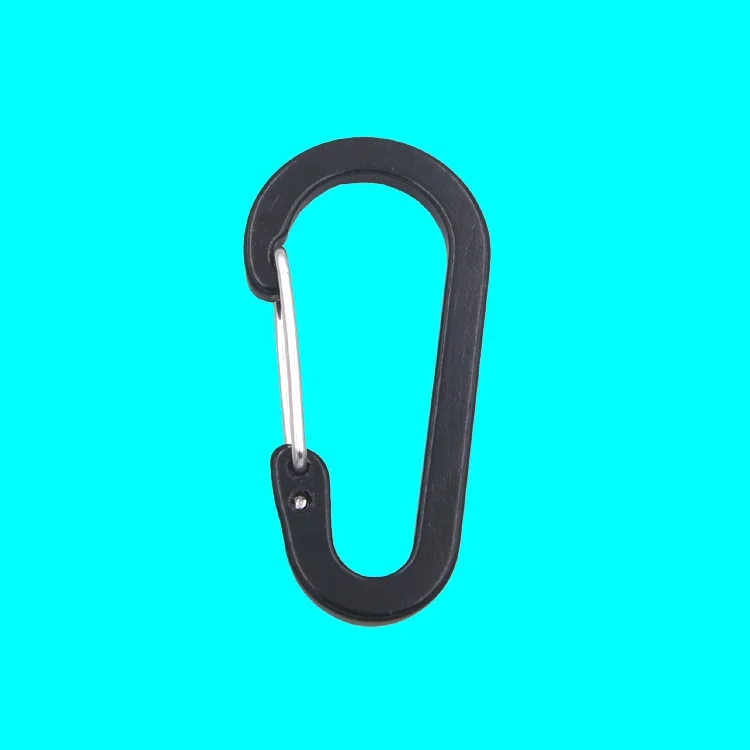 Factory wholesale 6 cm aluminum flat wire gate carabiner clip as promotional keychain or bag accessories & parts