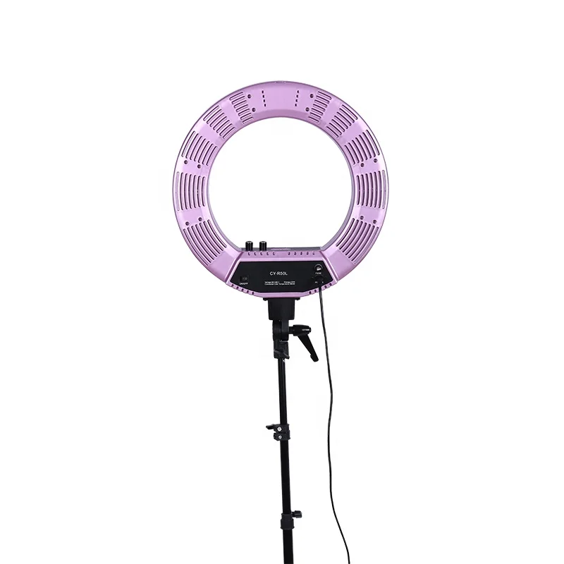 
2020 Photography dimmable 3200K-5500K makeup ring light led 18 inch with camera mount adapter 
