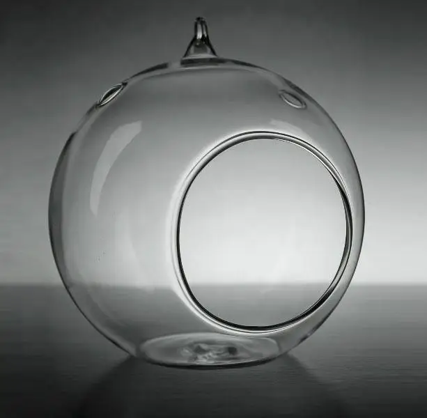 Mh-bl020 Wholesale Ball Shape Hanging Glass Globe Vase Plant Terrarium For Home Ornament