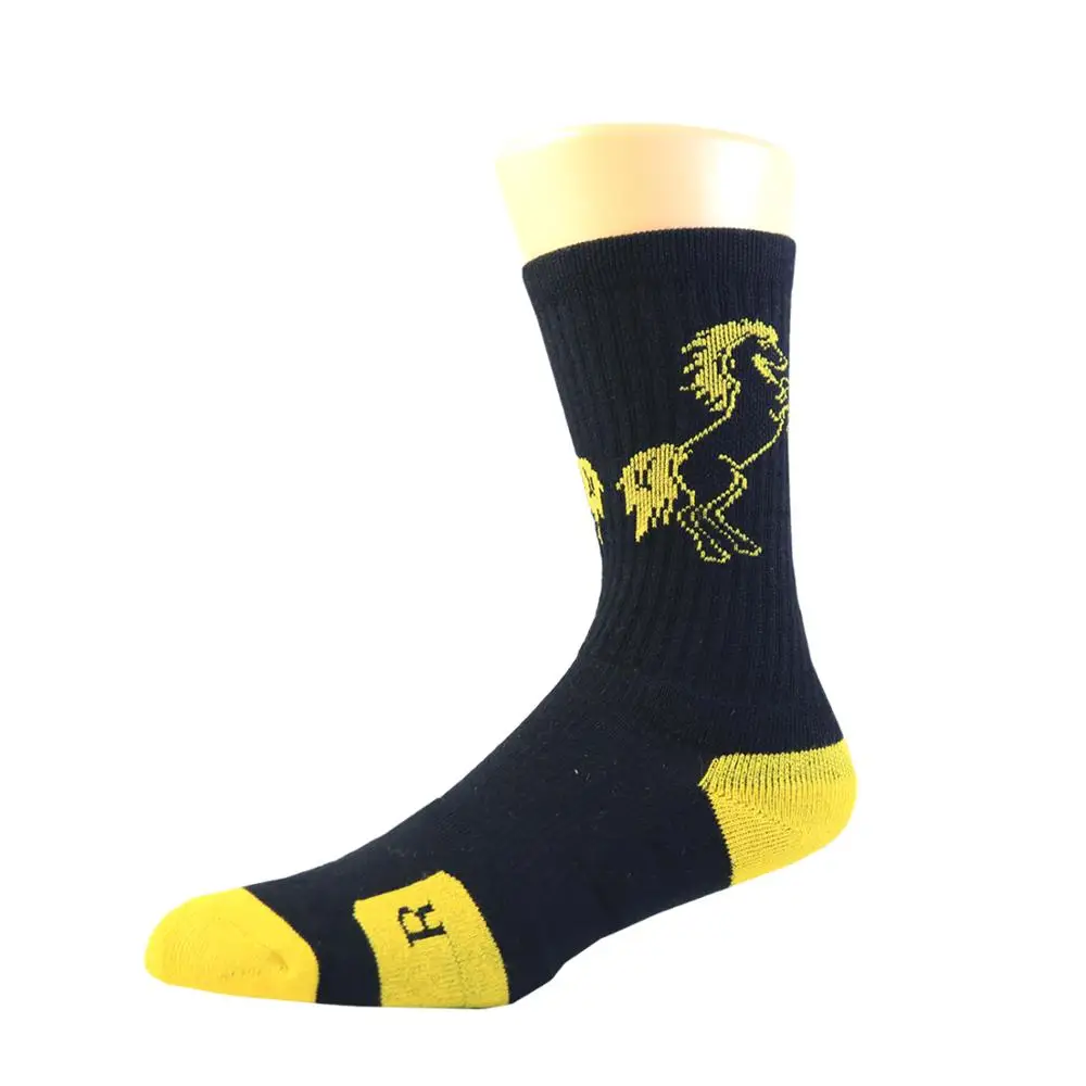 China factory custom wholesale combed cotton running sock  sports breathable crew men socks