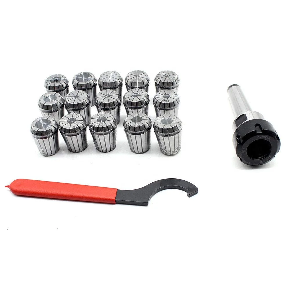 ER SPRING COLLETS WITH ER MT R8 30 40 COLLET CHUCK SET WITH ER SPANNER WITH PLASTIC ALUMINIUM BOX