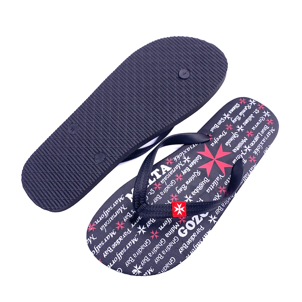 Custom Cheap Hot Wholesale Colors Full Printed Rubber Flip Flops