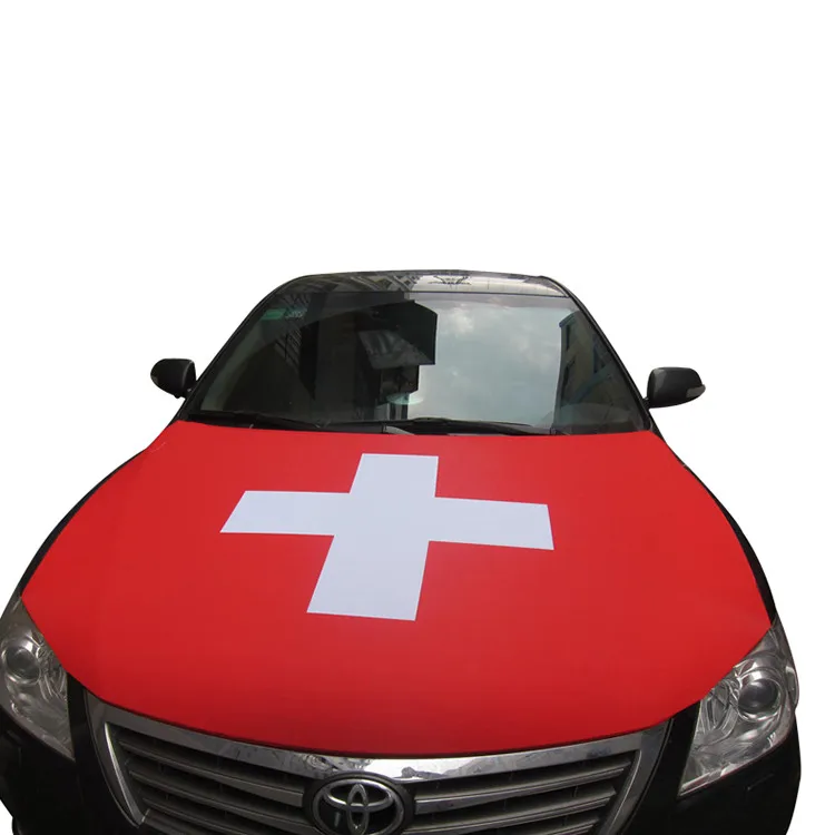 Customer flag car engine hood cover flag holland ,swiss car hood flag
