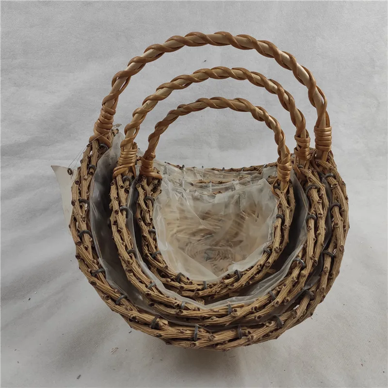 
Customized natural cheap gift wicker basket with handle/wholesale mini willow wicker basket with handle for 