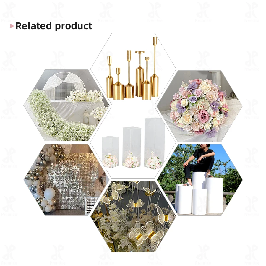 Acrylic Clear Square Pillar Wedding Roadway Decoration Props High Quality Custom Flower Stand